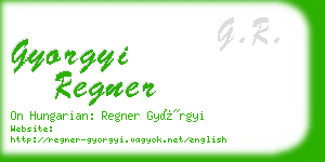 gyorgyi regner business card